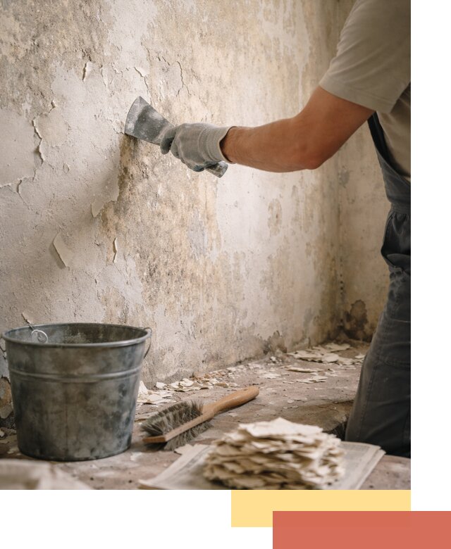 Удаление старой краски со стен в Лангепасе качественно и быстро