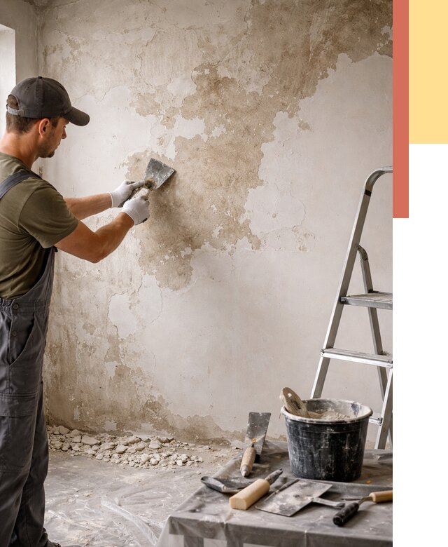 Снятие старой шпаклевки в Лангепасе от 1869 руб. — быстро и недорого | ОТДЕЛОЧНИК-Лнг