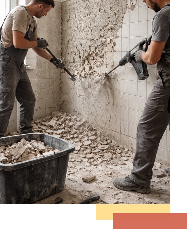 Демонтаж плитки со стен в Лангепасе быстро и аккуратно