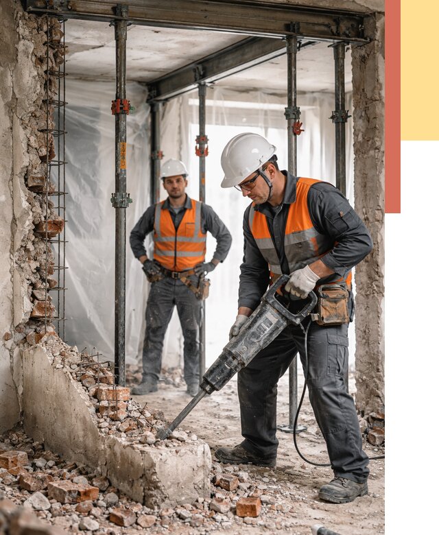 Снос несущих стен в Лангепасе от 10353 руб. — демонтаж несущей стены под ключ | ОТДЕЛОЧНИК-Лнг