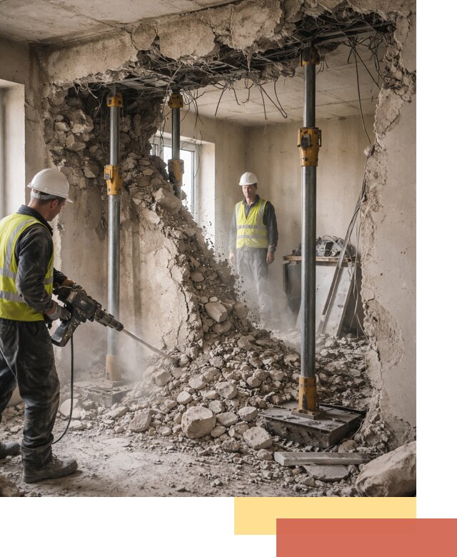 Снос несущих стен в Лангепасе с гарантией безопасности и качества