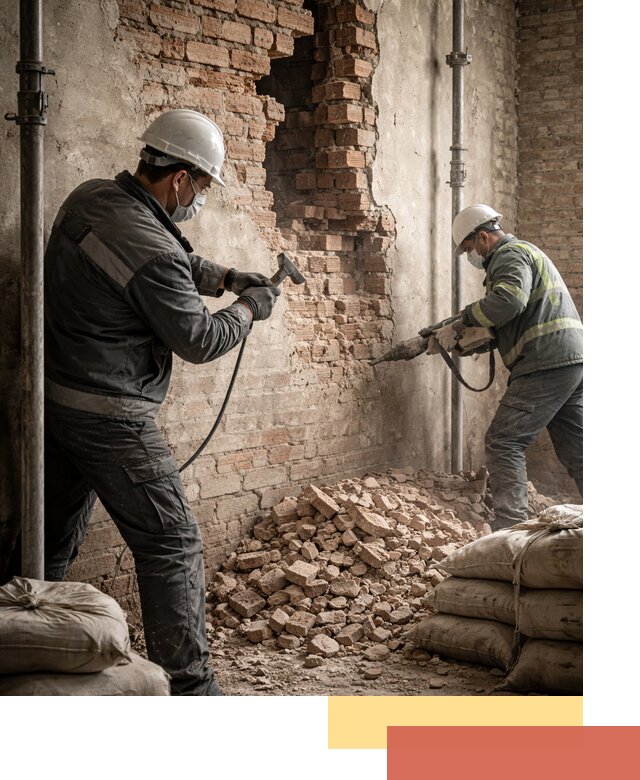 Демонтаж кирпичных стен в Лангепасе быстро и безопасно