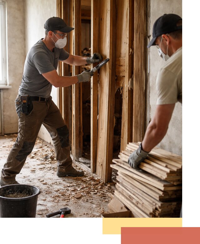 Демонтаж деревянных перегородок в Лангепасе быстро и аккуратно