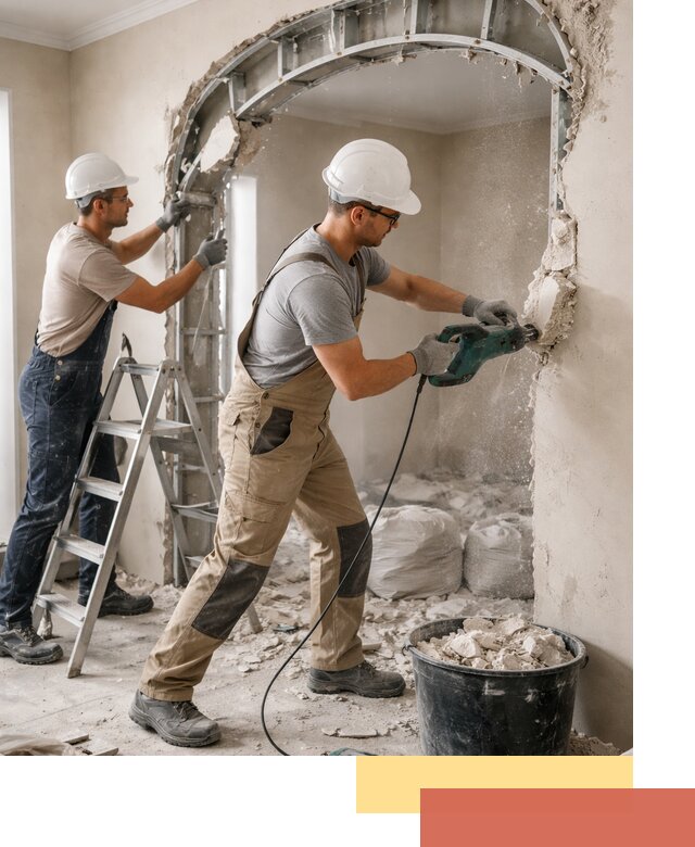 Демонтаж гипсокартонной арки в Лангепасе быстро и аккуратно