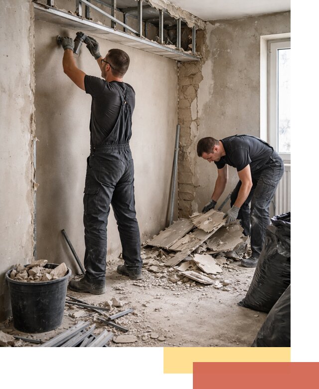 Демонтаж короба из гипсокартона в Лангепасе быстро и аккуратно