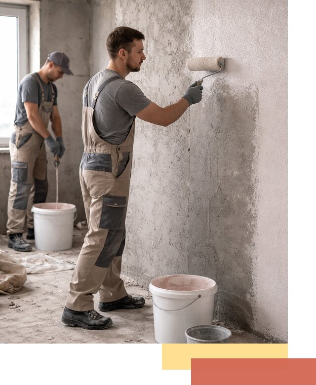 Нанесение бетоноконтакта на стены в Лангепасе для последующей отделки