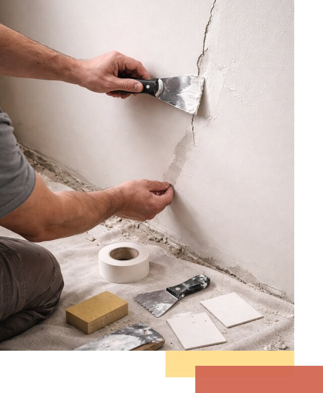 Заделка трещин и сколов в стенах и потолках в Лангепасе