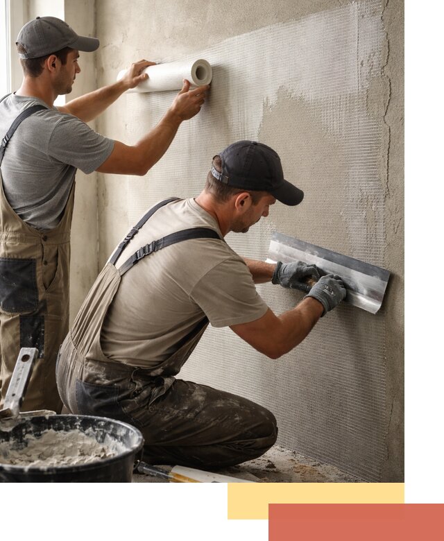 Армирование стен стеклосеткой в Лангепасе для прочной отделки