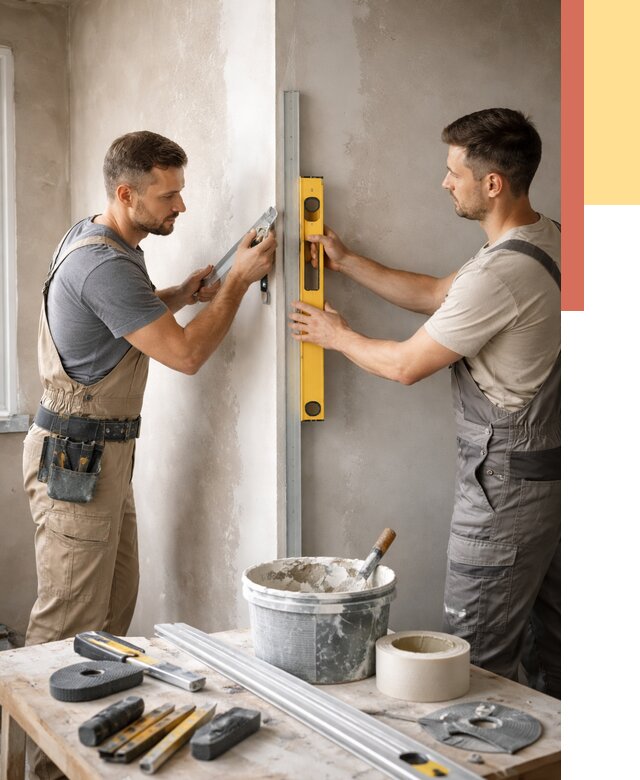 Выведение углов стен в Лангепасе от 1869 руб. быстро и недорого | ОТДЕЛОЧНИК-Лнг