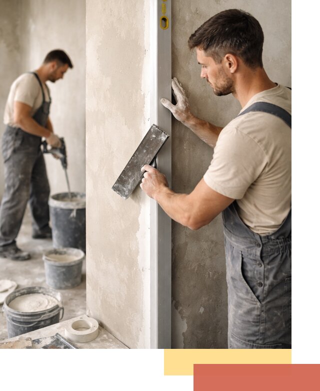 Выведение углов стен в Лангепасе: монтаж и оштукатуривание