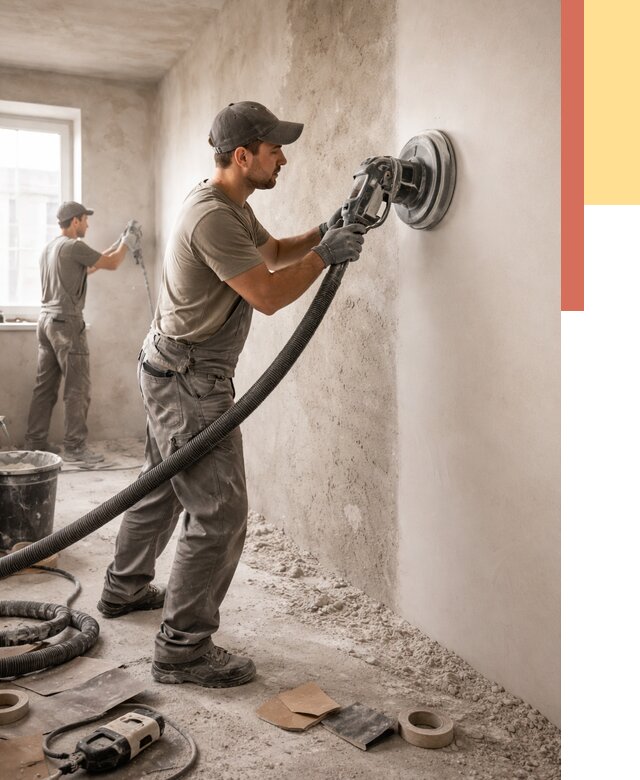 Шлифовка стен в Лангепасе от 1212 руб/м2 — быстро и недорого | ОТДЕЛОЧНИК-Лнг