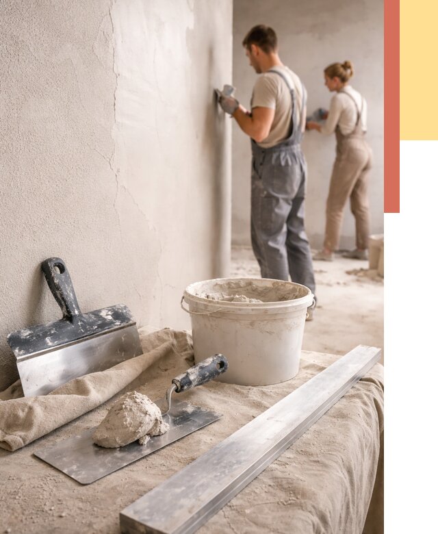 Штукатурка стен гипсовая в Лангепасе от 4545 руб/м2 — быстро и недорого | ОТДЕЛОЧНИК-Лнг