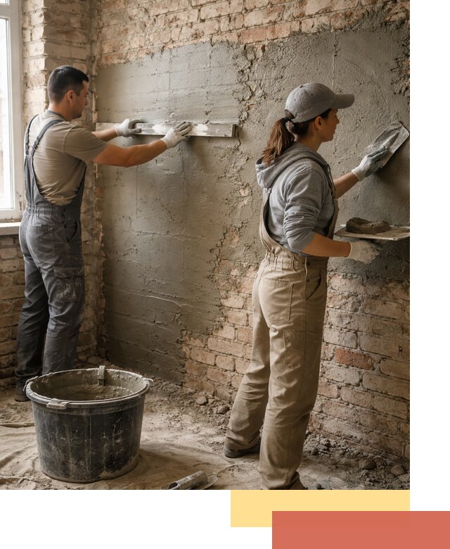 Штукатурка кирпичных стен в Лангепасе — качественно и надежно