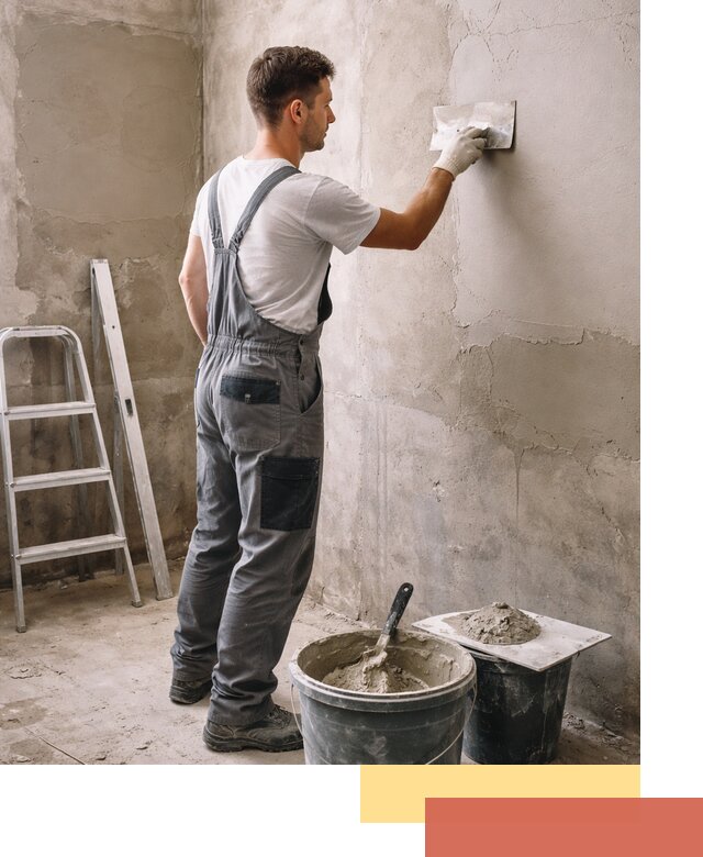 Штукатурка стен в ванной под ключ в Лангепасе