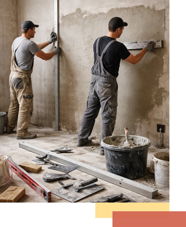 Профессиональная штукатурка стен под плитку в Лангепасе