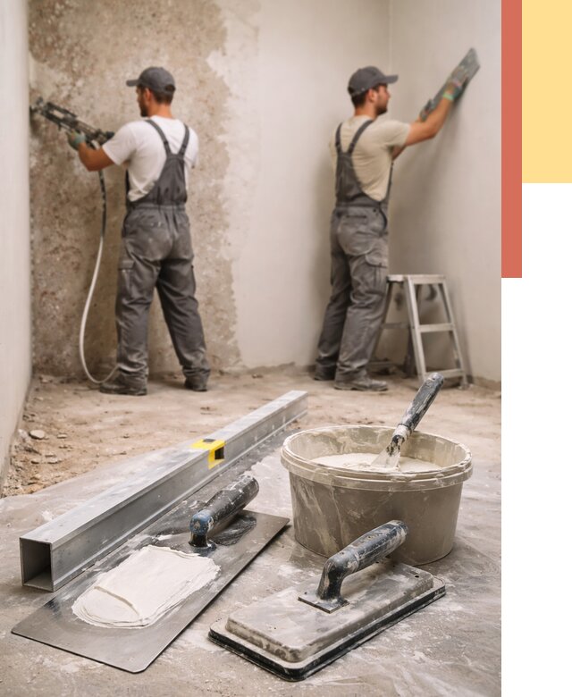 Штукатурка стен под обои в Лангепасе от 4545 руб./м2 — выравнивание под обои | ОТДЕЛОЧНИК-Лнг