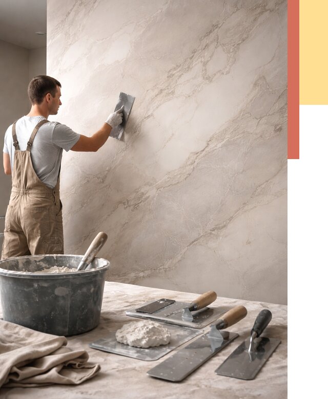 Декоративная штукатурка под мрамор в Лангепасе от 2828 руб./м² — быстро и недорого | ОТДЕЛОЧНИК-Лнг