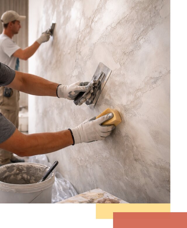 Декоративная штукатурка под мрамор в Лангепасе для стен и потолков