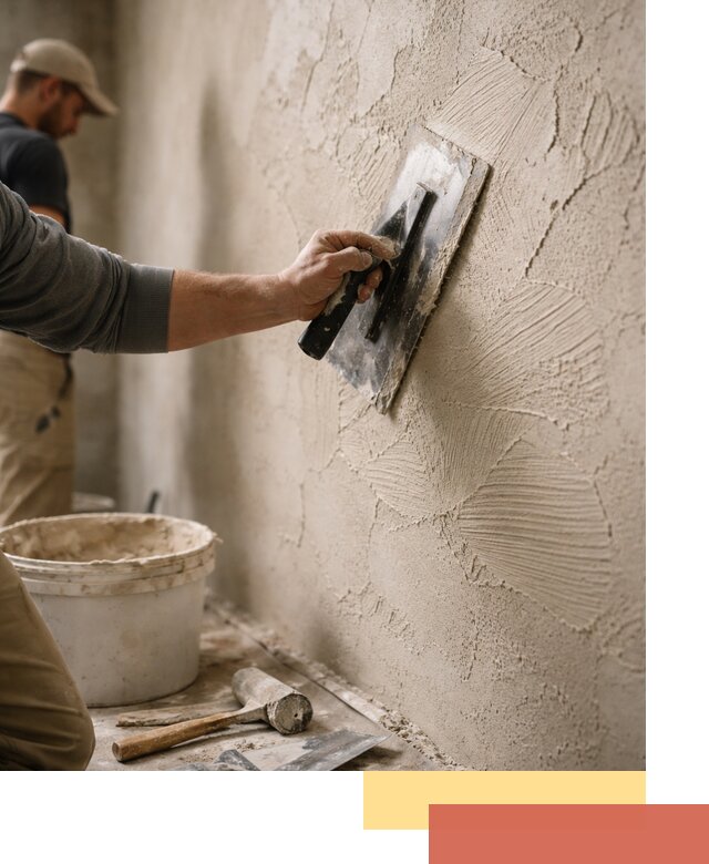 Фактурная штукатурка стен в Лангепасе — монтаж, отделка, реставрация