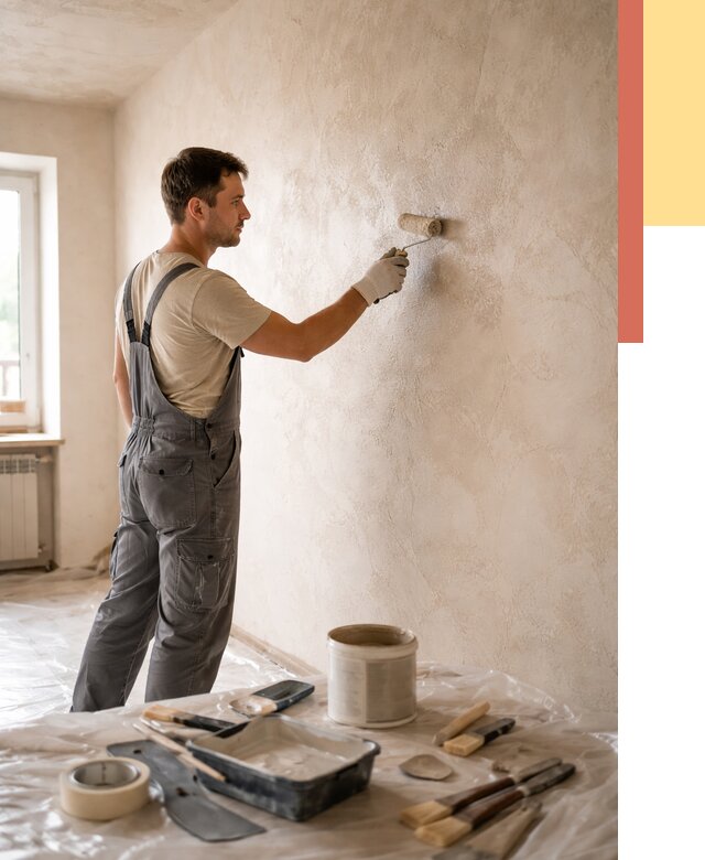 Нанесение лессирующей краски по декоративке в Лангепасе от 1768 руб. | ОТДЕЛОЧНИК-Лнг