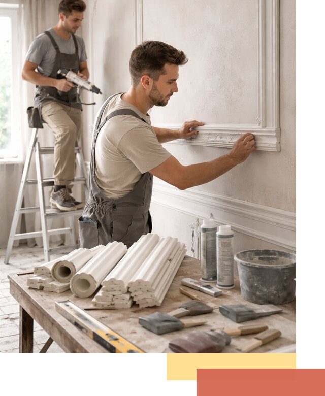 Монтаж лепнины на стены в Лангепасе профессионально и качественно