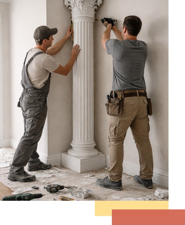 Установка декоративных колонн в Лангепасе под ключ