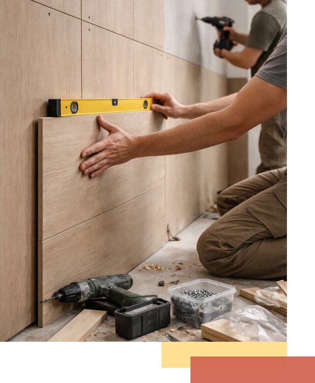 Профессиональный монтаж МДФ панелей на стены в Лангепасе