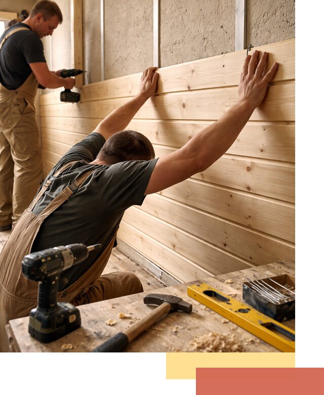 Монтаж деревянной вагонки на стены в Лангепасе быстро и качественно