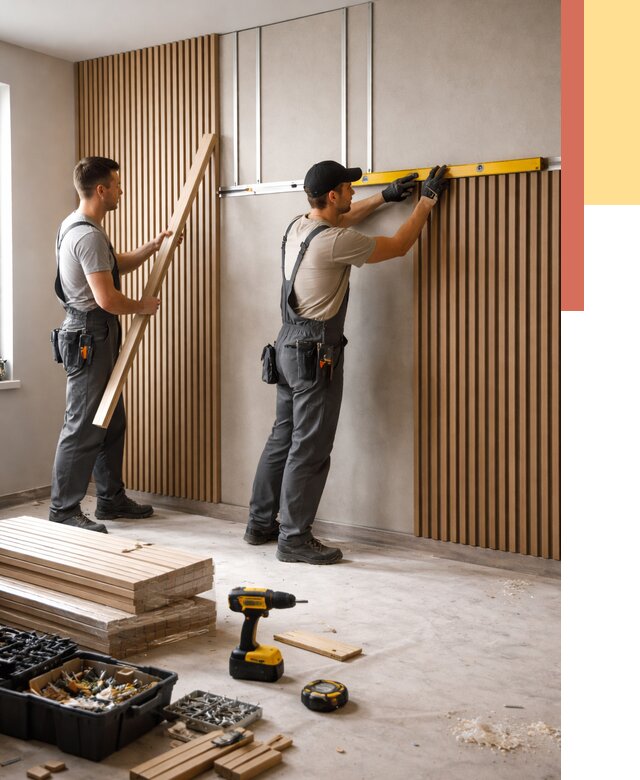 Монтаж реечных панелей на стены в Лангепасе от 1212 руб. — быстро и недорого | ОТДЕЛОЧНИК-Лнг