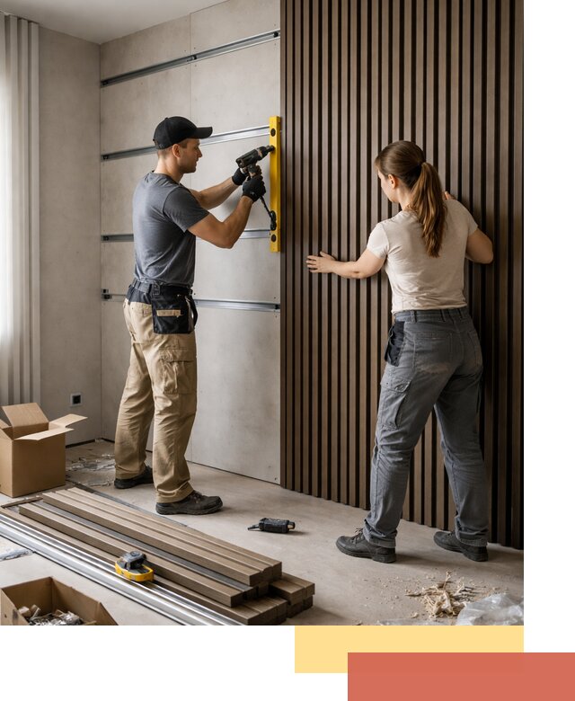 Монтаж реечных панелей на стены в Лангепасе