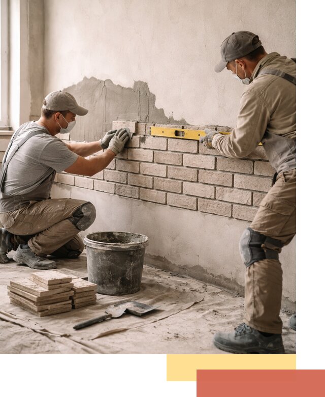 Монтаж декоративного кирпича профессионально в Лангепасе