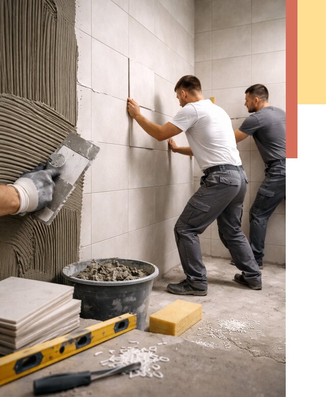 Укладка плитки на стены в Лангепасе от 859 руб. — качественно и недорого | ОТДЕЛОЧНИК-Лнг