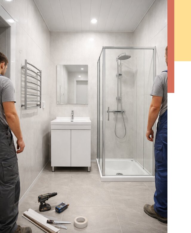 Отделка ванной комнаты панелями ПВХ в Лангепасе от 4545 руб. за м2 | ОТДЕЛОЧНИК-Лнг