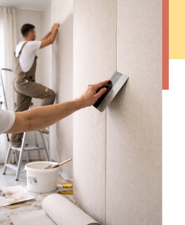 Поклейка текстильных обоев в Лангепасе от 4545 руб. под ключ | ОТДЕЛОЧНИК-Лнг