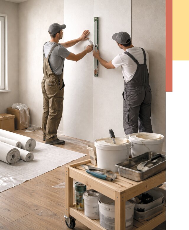 Поклейка стеклообоев в Лангепасе от 6565 руб. за м2 — быстро и недорого | ОТДЕЛОЧНИК-Лнг