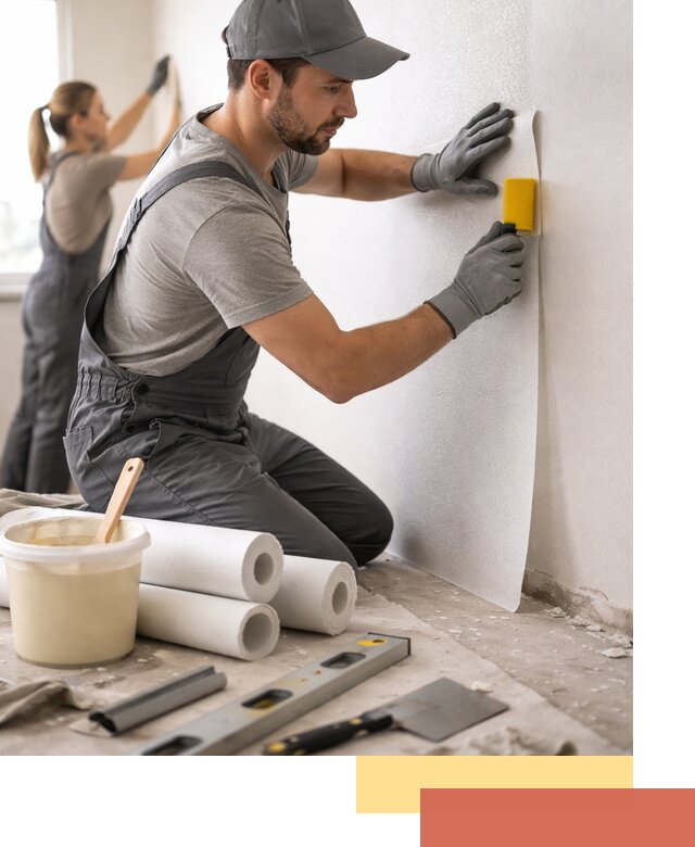 Поклейка стеклообоев профессионально в Лангепасе