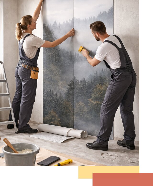 Поклейка фотообоев профессионально в Лангепасе под ключ