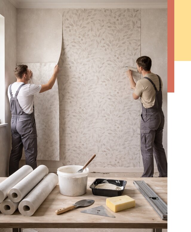 Поклейка обоев с подбором рисунка в Лангепасе от 3535 руб. | ОТДЕЛОЧНИК-Лнг - быстро и недорого