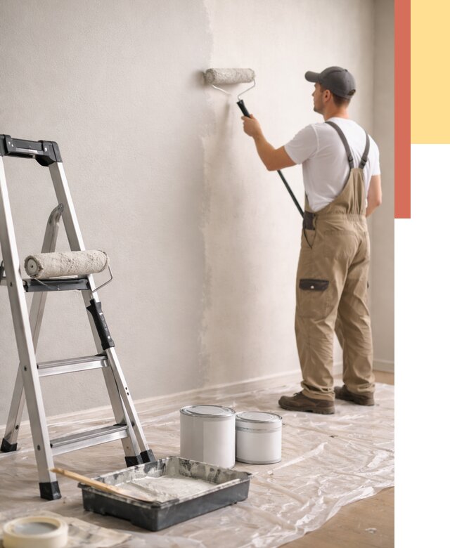 Покраска стен латексной краской в Лангепасе от 4545 руб. за м2 | ОТДЕЛОЧНИК-Лнг