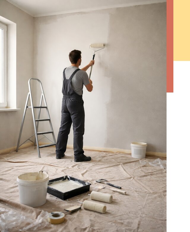 Покраска стен моющейся краской в Лангепасе от 354 руб./м² — быстро и недорого | ОТДЕЛОЧНИК-Лнг