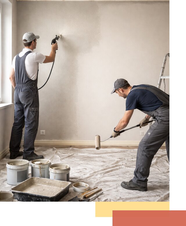 Покраска стен моющейся краской и защита поверхностей в Лангепасе