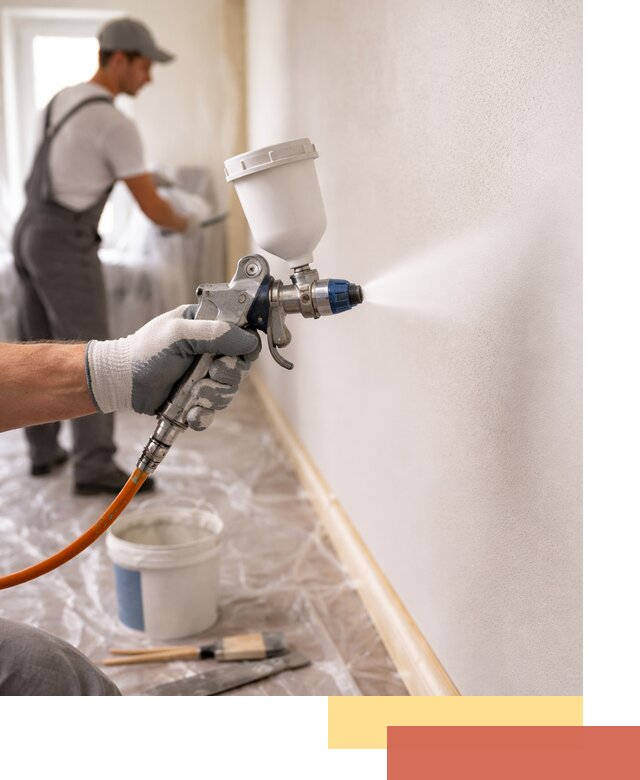 Покраска стен краскопультом в Лангепасе быстро и качественно