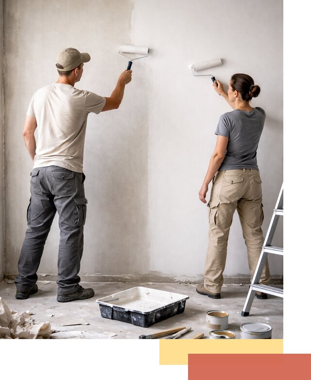 Окраска стен по стеклохолсту в Лангепасе качественно и долговечно