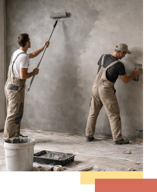 Покраска стен под бетон в Лангепасе профессионально и недорого