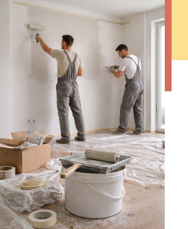 Покраска стен в квартире в Лангепасе от 2525 руб/м2 — быстро и недорого | ОТДЕЛОЧНИК-Лнг