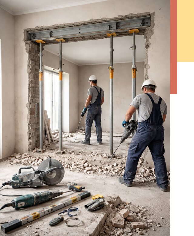 Прорезка проема в стене в Лангепасе от 4545 руб. — быстро и недорого | ОТДЕЛОЧНИК-Лнг