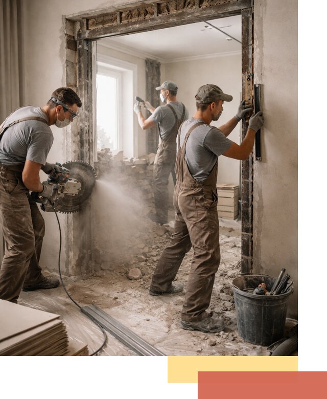 Расширение дверного проема под установку новой двери в Лангепасе