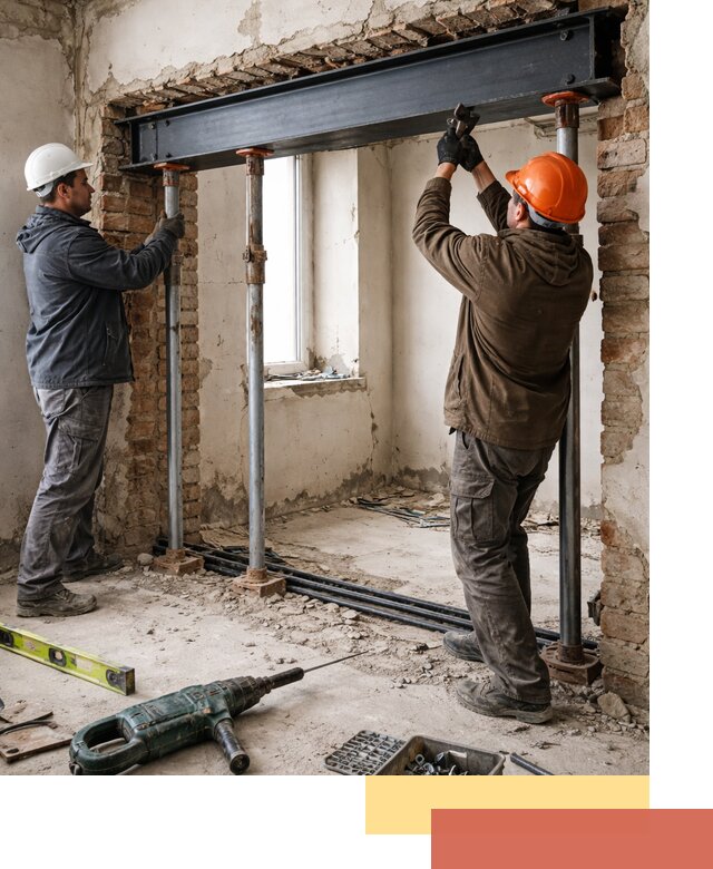 Усиление проема в стене в Лангепасе для расширения и безопасности