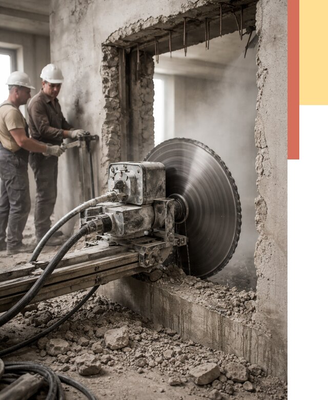 Алмазная резка проемов в Лангепасе от 4545 руб. быстро и недорого | ОТДЕЛОЧНИК-Лнг