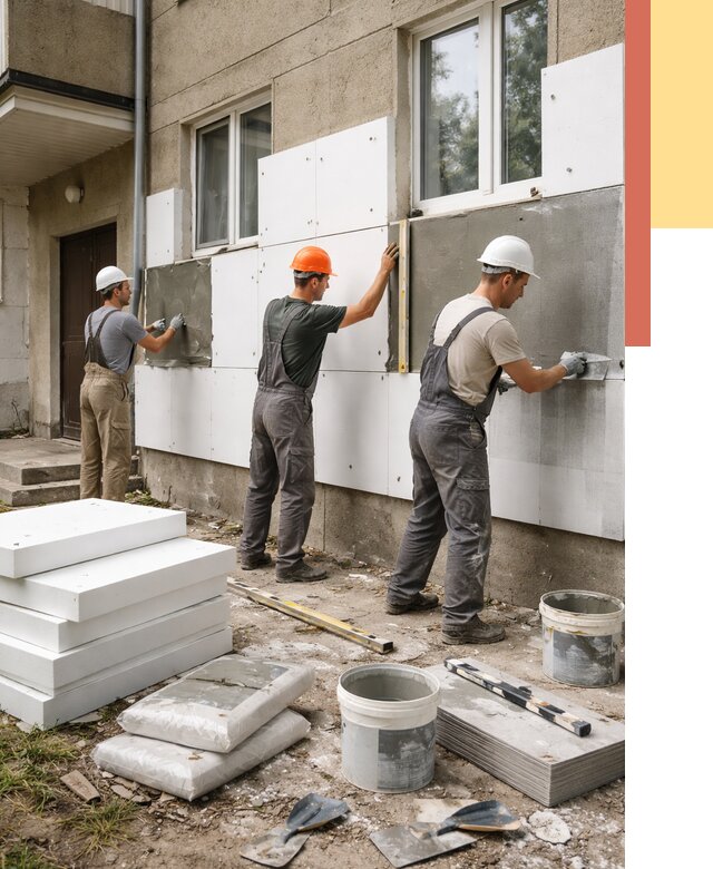 Утепление стен пенопластом в Лангепасе от 1768 руб. — недорого и под ключ | ОТДЕЛОЧНИК-Лнг